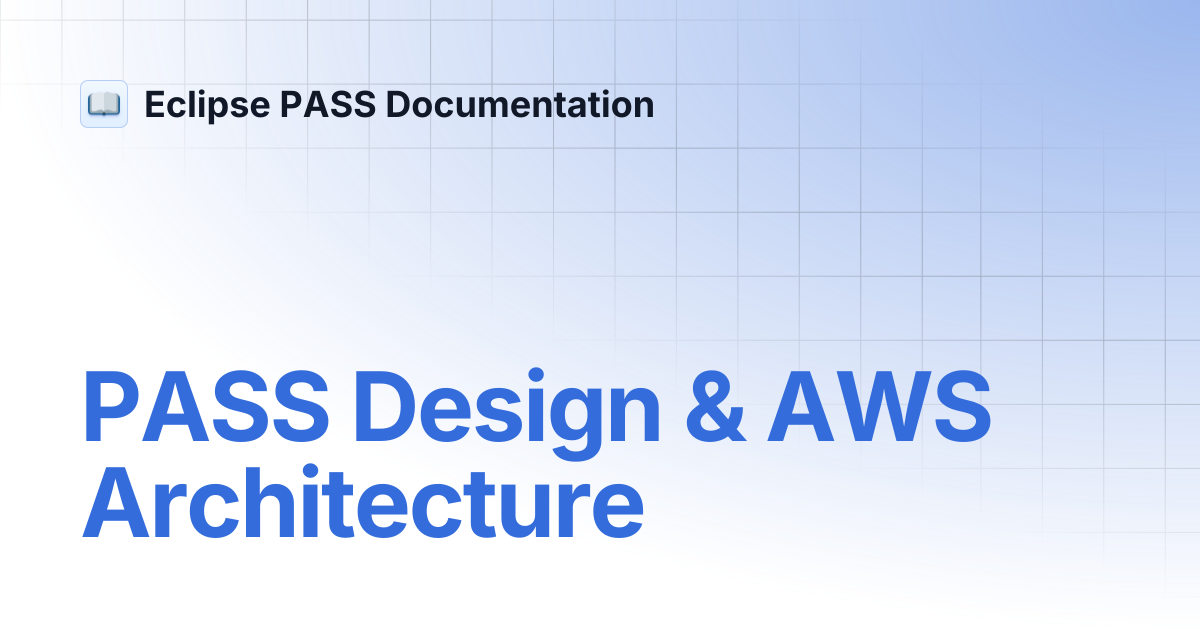 PASS Design & AWS Architecture | PASS Documentation - DEV | Eclipse ...